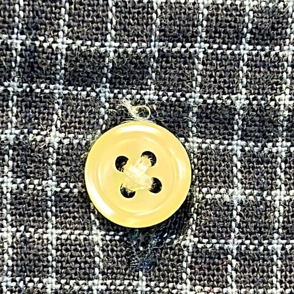 RALPH LAUREN Shirt Men's XL Blue Blake Button Down Cotton Short Sleeve Windowpan - Picture 6 of 12